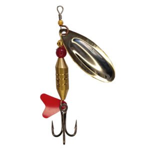 CORAl INDIA Fishing Hook Spinner Rotational Blade with Treble Hook Weight : 25gram Colour-Golden (Pack of 1)